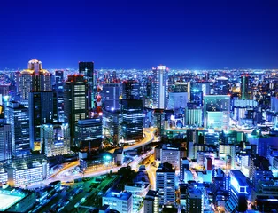 Foto op Canvas Skyline van Osaka, Japan © SeanPavonePhoto