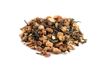 Heap of green tea mix