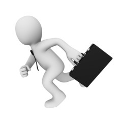 3d businessman - run