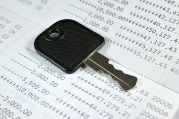 A key on account passbook