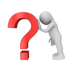 3d person is stopped by a question