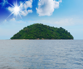 Sunny tropical beach on the island