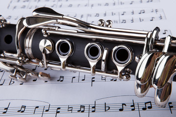 Fototapeta premium Clarinet And Musical Note