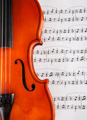 Violin And Musical Notes