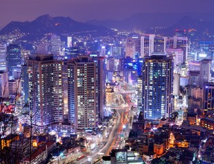 Naklejka premium Seoul Cityscape