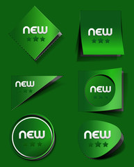 New labels, tag, sticker design element . Vector.