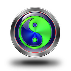 Yin Yang glossy icon