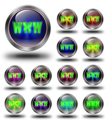 WWW glossy icons, crazy colors