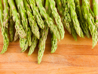 green asparagus sprouts close up