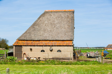 Old farm at the island of texel