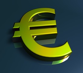 Fototapeta premium 3D Goldzeichen II - Euro