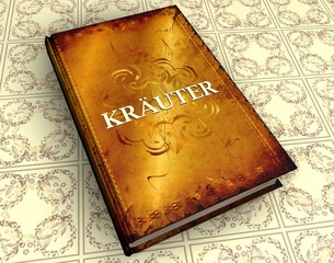 Fototapeta premium 3D Buch V - Kräuter