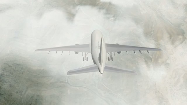 airplane flight over taif city