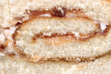Close up of a swiss roll