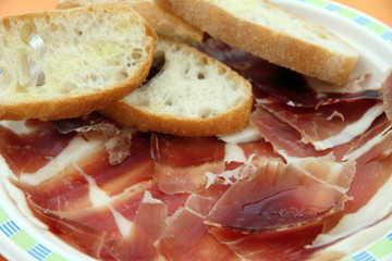 Serrano ham from Teruel Spain