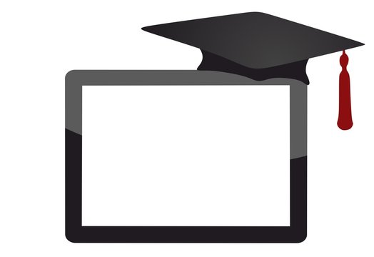 empty tablet computer - graduation