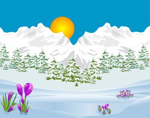 zwiastuny wiosny w górach © klatki