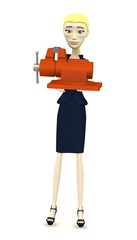 3d render of cartoon character with vice