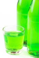 Green drink in shot