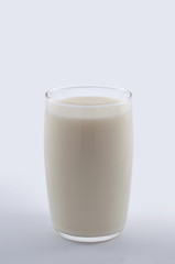 Glass of milk isolated on white with clipping path
