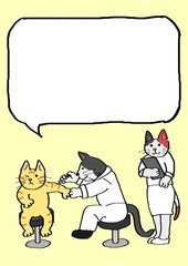 猫の注射、メッセージ