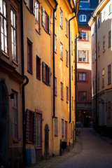 Naklejka premium A street in the historic center of Stockholm. Sweden