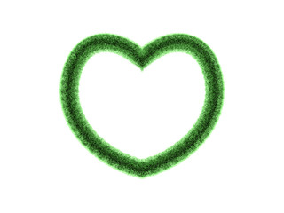3D green heart frame