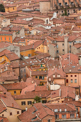 Fototapeta premium City of Bologna birds view. Rooftops. Italy. Europe.