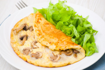 Omelet with mushrooms