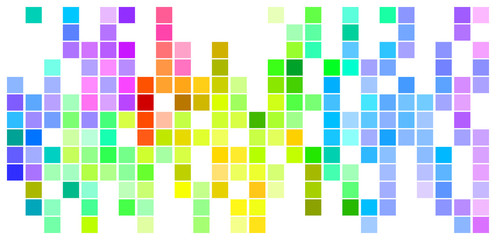 Mosaic Rainbow Colored Rectangles