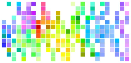 Deurstickers Pixel Mozaïek regenboogkleurige rechthoeken