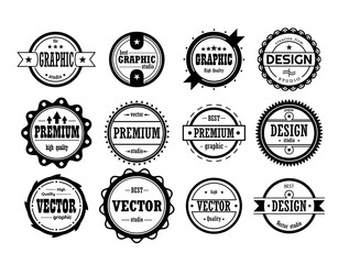 set of vintage icons