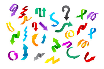 Fototapeta premium Various colorful arrows