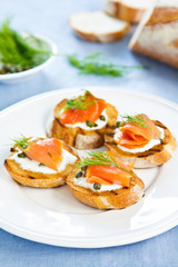 Salmon crostini