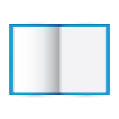 Vector blank notebook on white background.