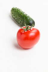 tomato and cucumber