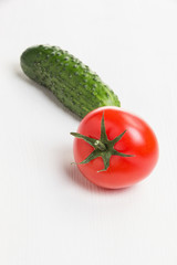 tomato and cucumber