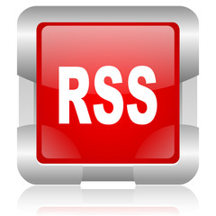 rss red square web glossy icon