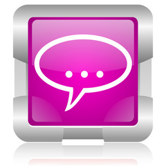 forum pink square web glossy icon