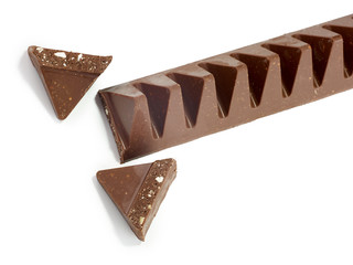 Chocolate Bar in  pyramid shape.