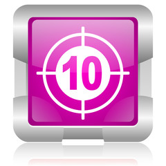 target pink square web glossy icon