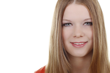Naklejka premium Hübsches Mädchen mit langen Haaren - pretty girl with long hair