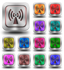WLAN aluminum glossy icons, crazy colors