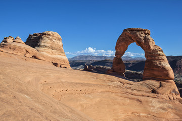 View of the famous Delicate Arch