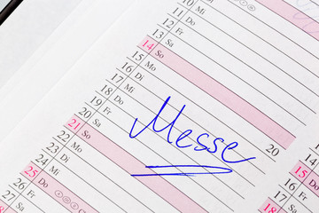 Eintrag im Kalender: Messe
