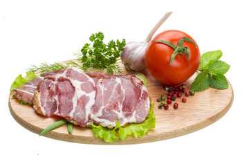 Bacon with vegetables