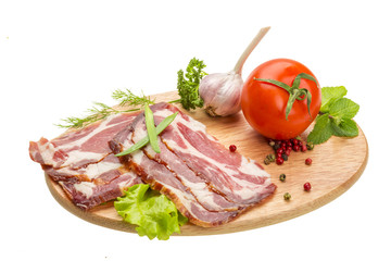 Bacon with vegetables