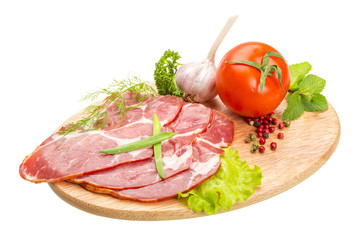 Bacon with vegetables