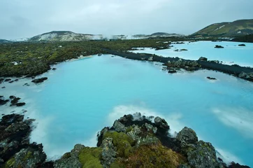 Tuinposter Poolcirkel The Blue Lagoon in Iceland