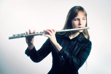 Flute music flutist instrument playing